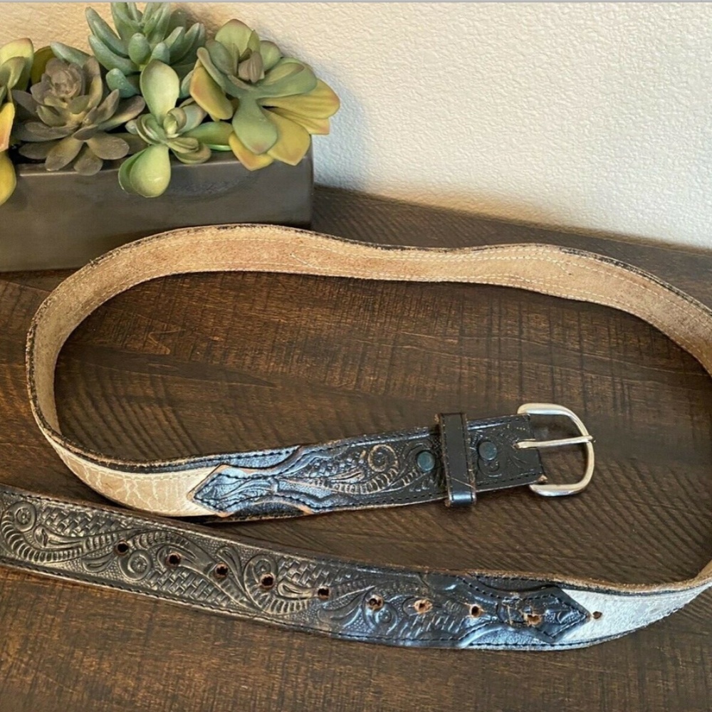 100% Leather Made in Mexico Western Cowboy Belt